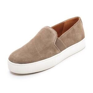 Vince Sneakers Women's Size 7.5 Tan Blair Italian Suede Slip On